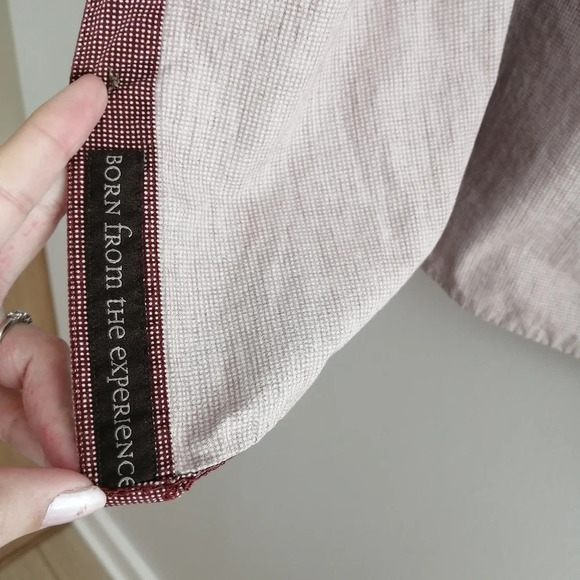 Prana Men's Borla Short Sleeve Button Up Chest Pockets Red Micro Dots Small - Picture 6 of 16